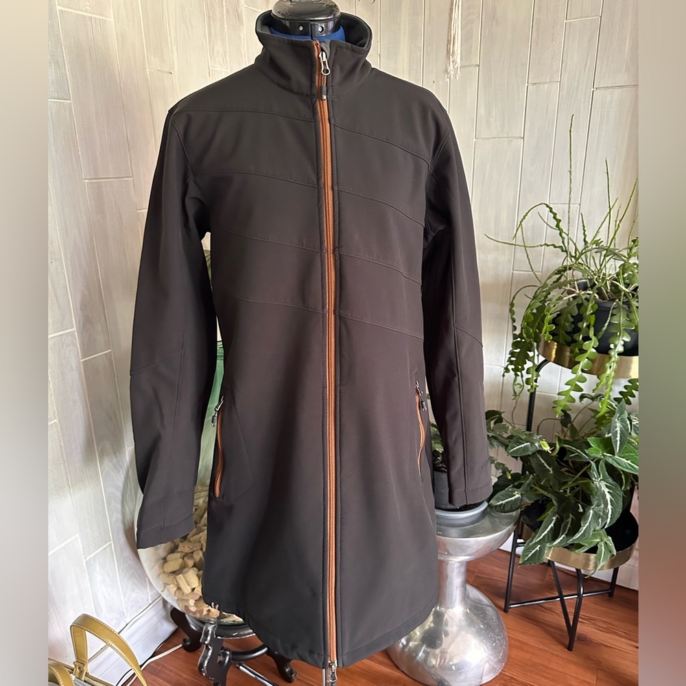 Vuarnet Black Raincoat with Brown Zipper